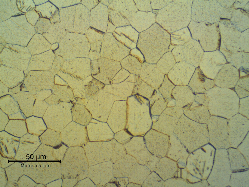 The microstructure of the pipe base metal, in the center of the thickness, is granular alpha.