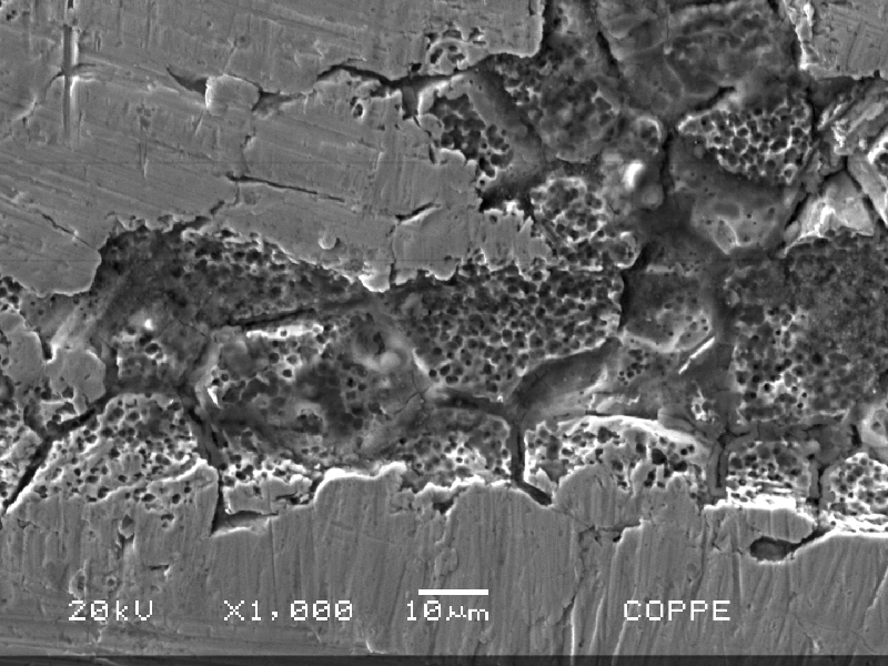 Detail of the external surface aspect showing localized corrosion.