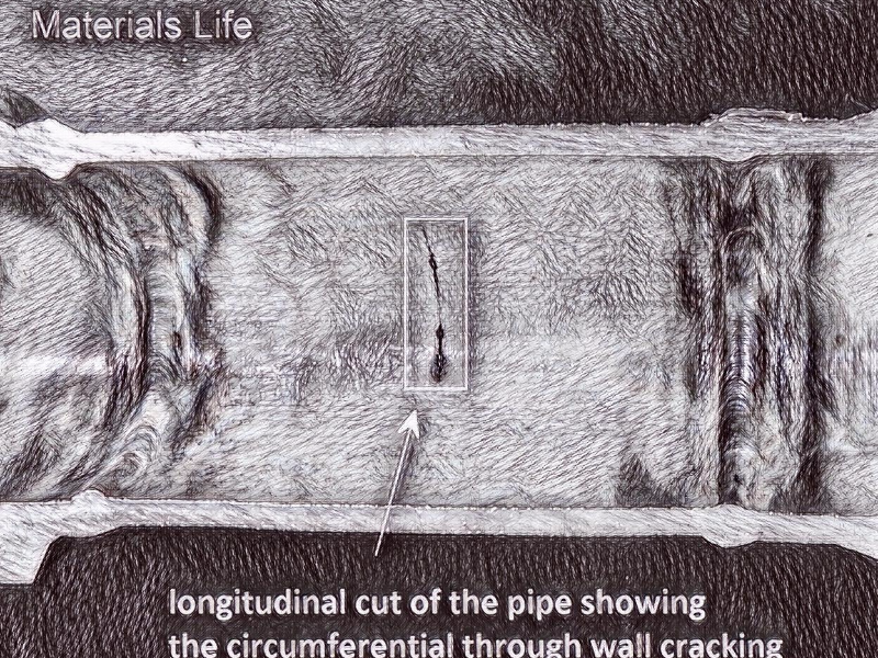 Schematic drawing presenting the cracking surface aspect.