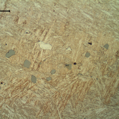 Blade structure close to the region where the voids were detected.