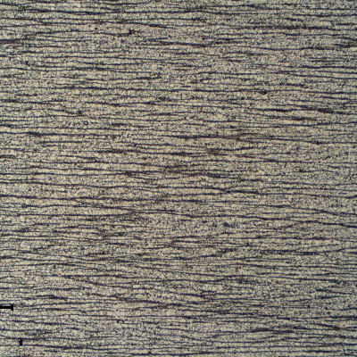 Ferritic perlitic microstructure, banded, in the center of the 1" thick C-Mn plate.  Refined Structure.