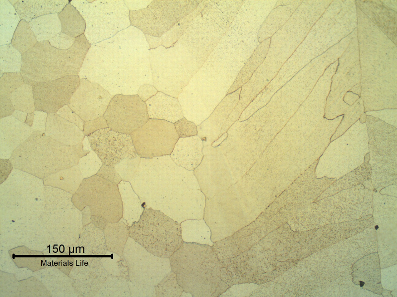 Micrography of the transverse section of the tube presenting the autogenous weld at the fusion line.