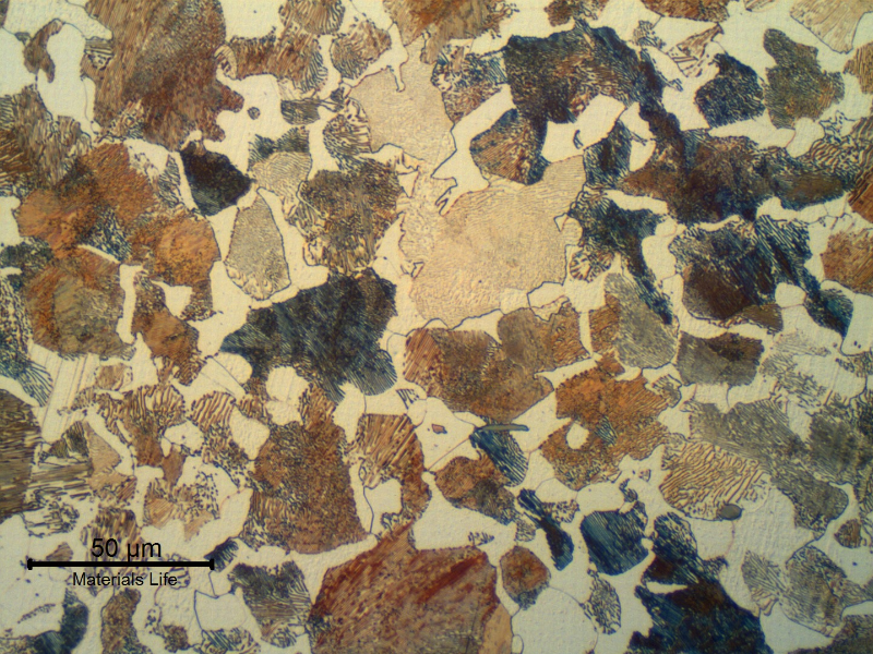 SPUR RACK ferritic perlitic microstructure in the center of the tooth.