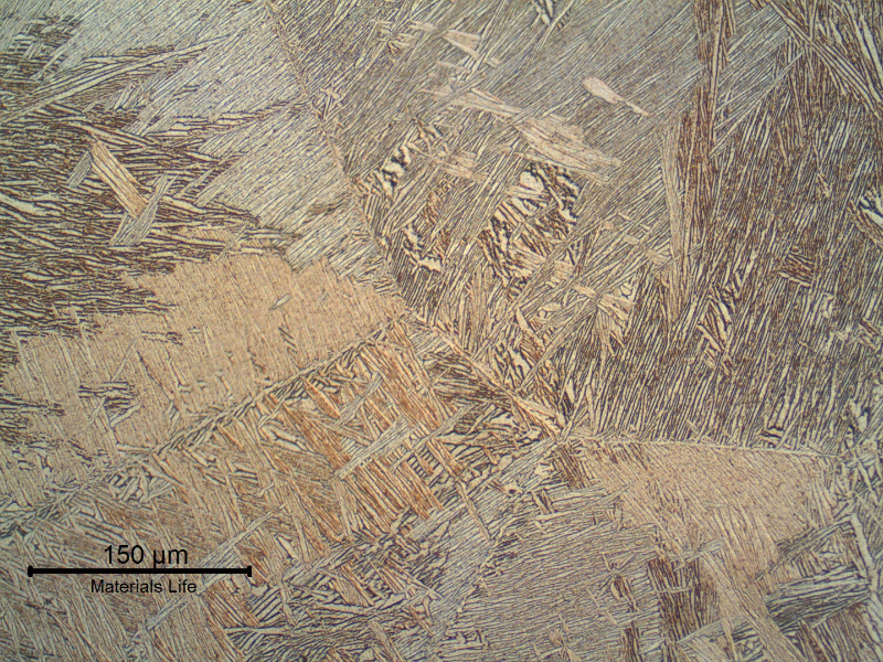 The bar presented alpha plus beta phases, acicular alpha and coarse prior beta grains.