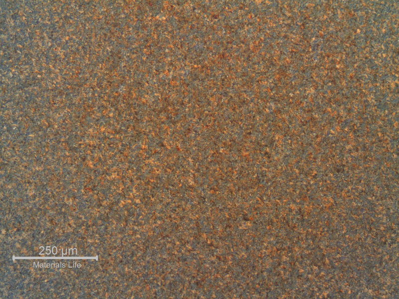Transverse section of the 3.6 mm wire, presenting a refined structure.