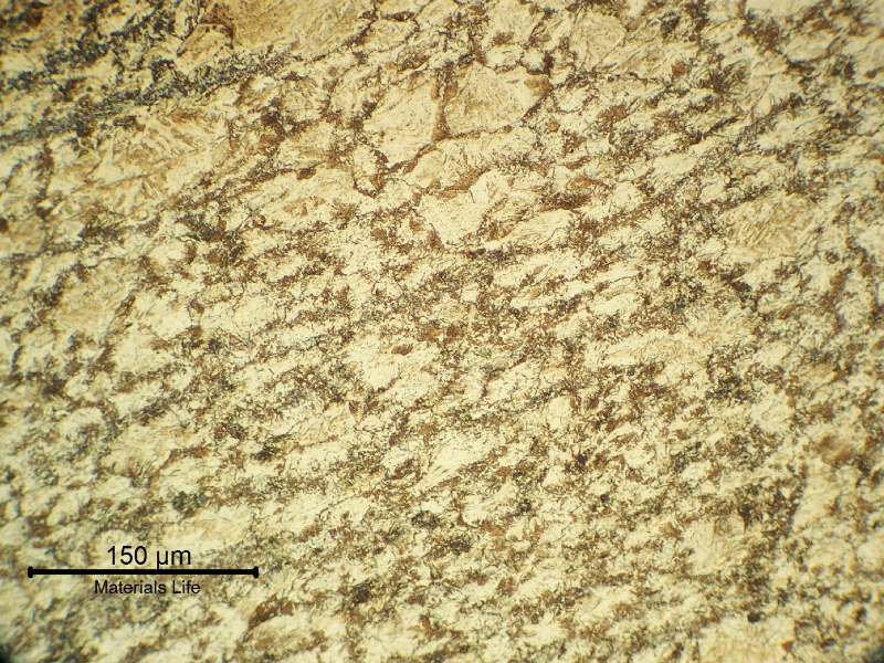 13Cr SS in the transverse section, at the collapsed region, showing a non uniform structure that evidences an usuitable heat treatment during fabrication, and explains the material low strenght.