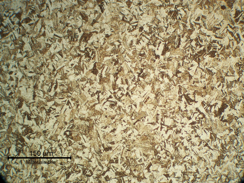 The micrography of the 13Cr SS in the transverse section, far from the collapsed region, shows a uniform tempered martensitic structure.
