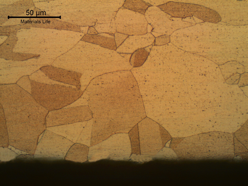 Detail of the structure at the surface.