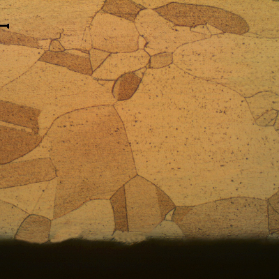 Detail of the structure at the surface.