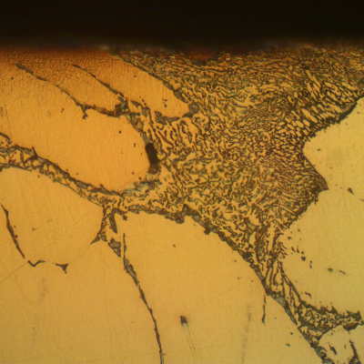 Micrographic detail of the structure at the external surface.
