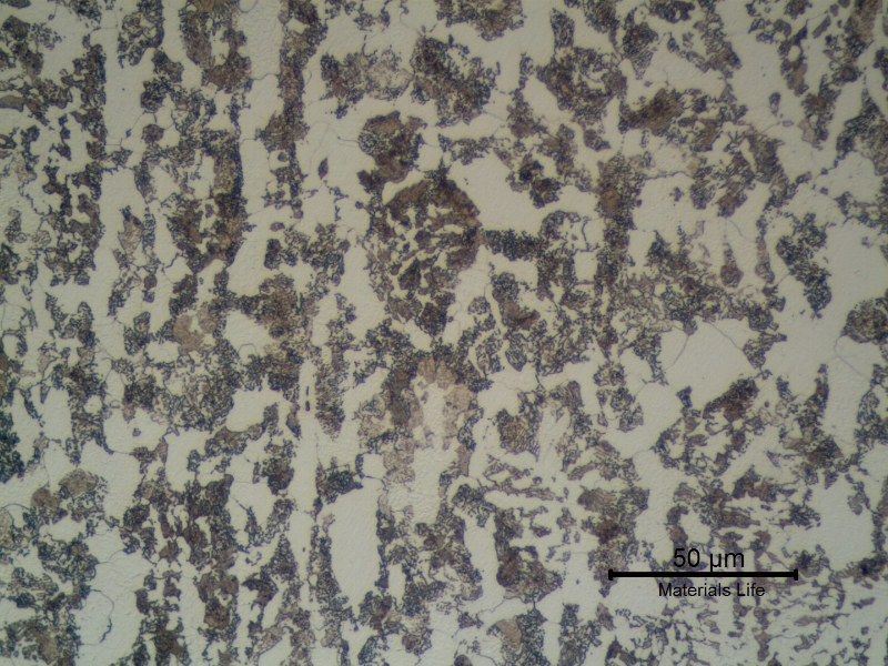 Detail of Pin B microstructure. Ferritic-bainitic.