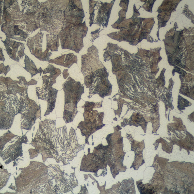 Detail of Pin A microstructure. Ferritic-perlitic.