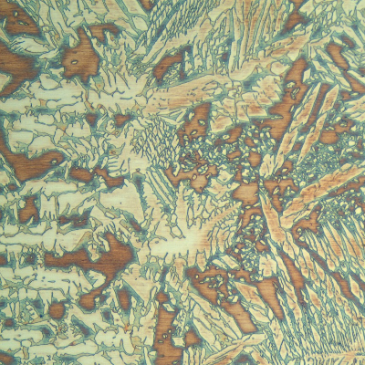 Micrography of the fusion line of the weld in the pipe side.