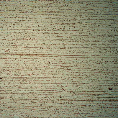 The micrography of the pipe in the longitudinal section shows an aligned structure.