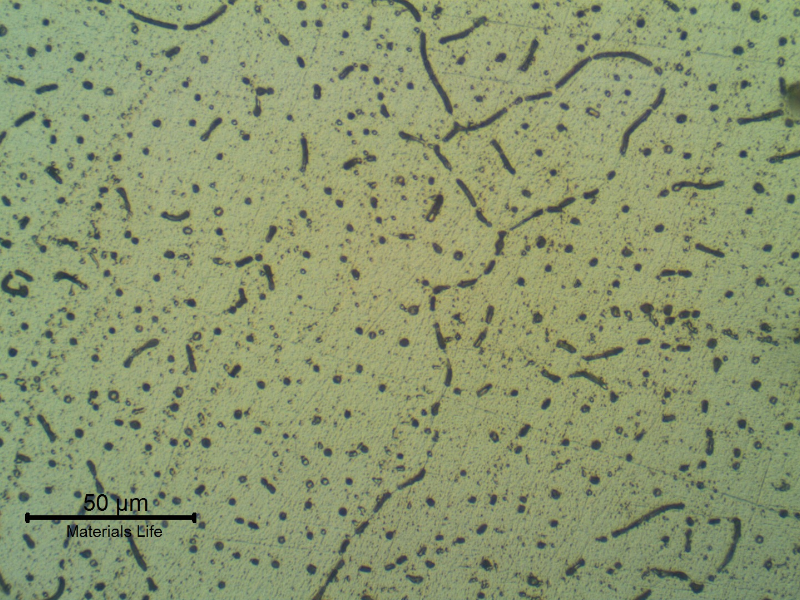 Micrographic detail of the weld metal structure.