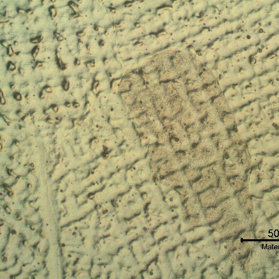 Micrographic detail of the weld metal in the cap pass.