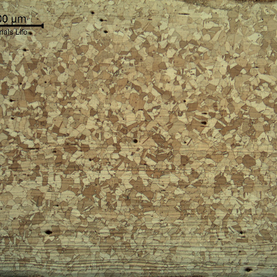 Micrography of the pipe longitudinal base metal.