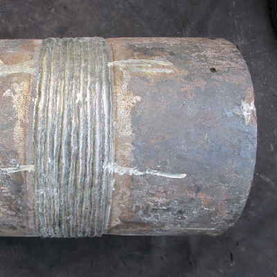 The 8" ND, 1 1/4" thick, seamless pipe that was welded by GMAW process in 6G position. 
The testpiece was adopted for ASME IX qualification tests.