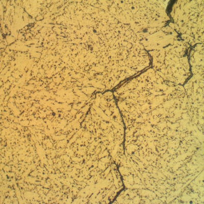 Micrographic details of thin cracks.