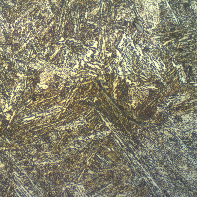 The HAZ presents microcracks at previous austenite grain boundaries.  These regions melted during welding and generated cracks associated to low melting temperature phases.
