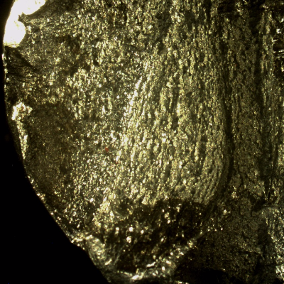 Typical fatigue fracture, reversed bending.