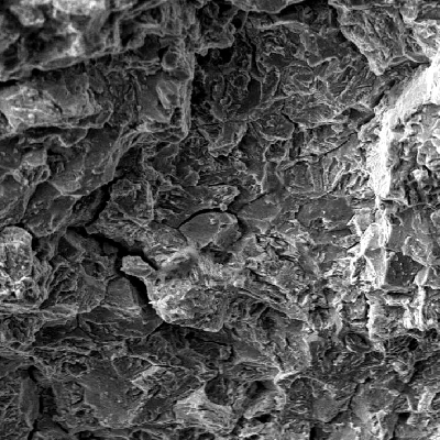 Fractographic analysis of the pin fracture surface showing inter and transgranular morphologies of fracture micromechanisms.
