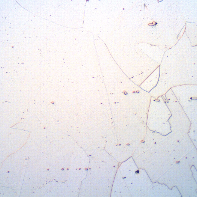 Micrographic detail of a longitudinal section of the bolt, close to the surface (ND 1/2"). The grain size is higher than the center of the bolt.
