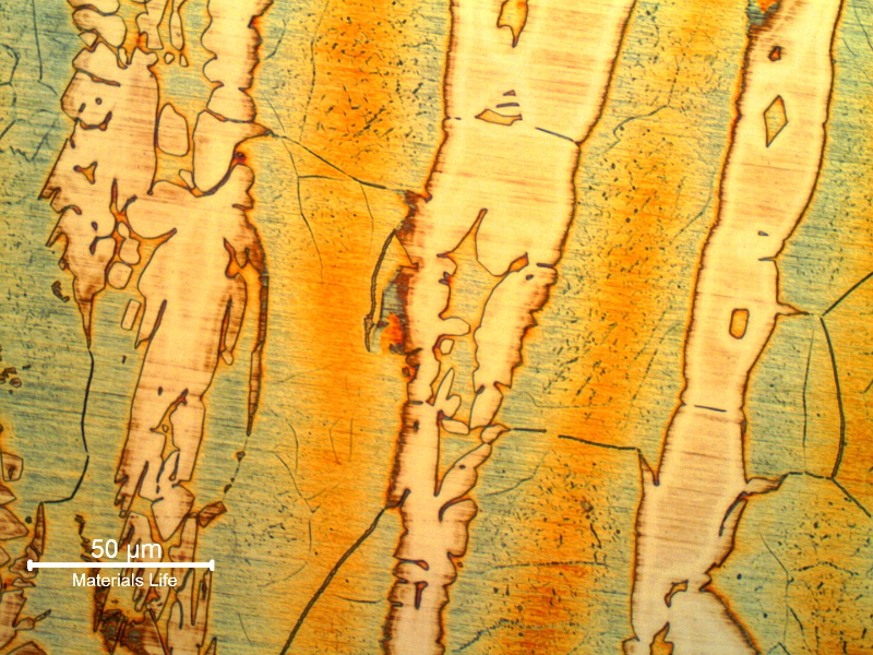 Micrography of the forging heat affected zone.