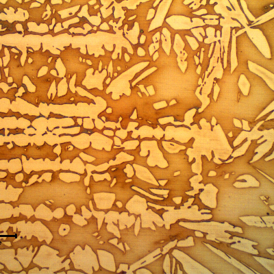 Micrography of the tubing heat affected zone.