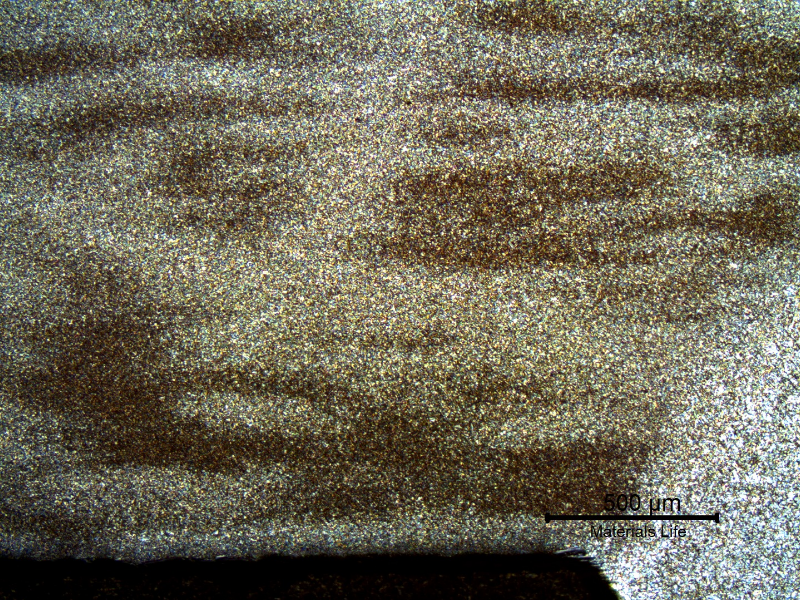 Micrography of the heat affected zone at the root of the joint, submitted to several welding reheating cycles.