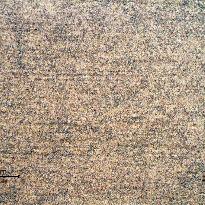 Micrography of the pipe base metal, in a longitudinal section, presenting a slight banding and a refined structure.