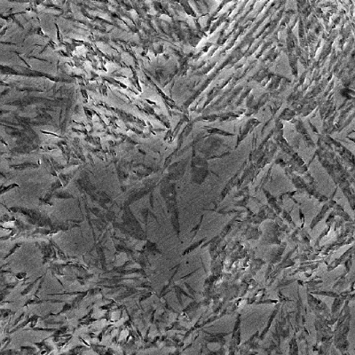 Micrographic detail of the martensite.