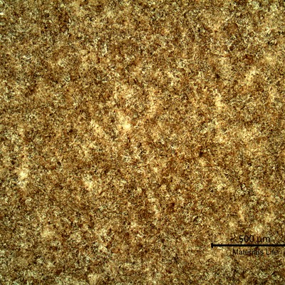 Micrography of a longitudinal section of the socket at the position where the fracture occurred. Uniform tempered martensitic structure. The hardness of this microstructure is 639 HV1Kg.