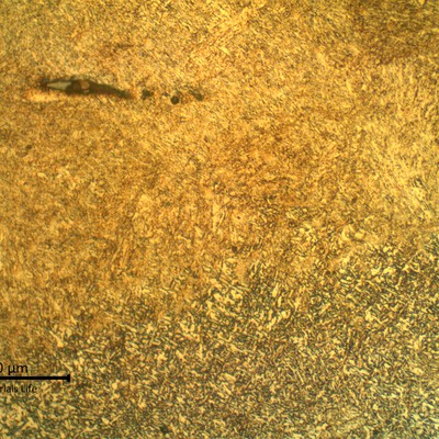 Micrographic detail of the fusion line.