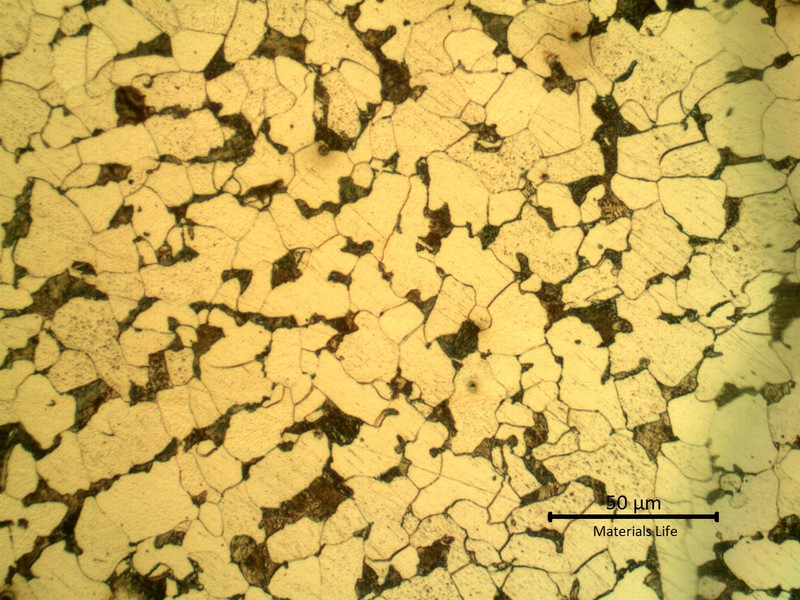 The tube microstructure is ferritic-pearlitic, typical of this kind of material. No evidences of microstrutural changes were detected (no overheating, no decarburization).