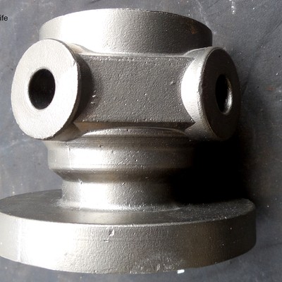 As received aspect of the sacrificial casting, 2" internal diameter.  The casting was solution annealed heat treated.