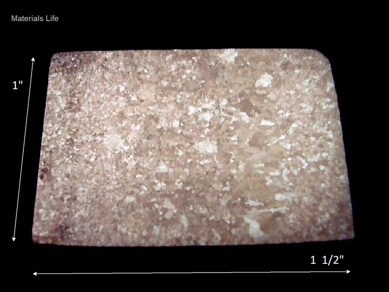 Macrography of a ring transverse section presenting a large variation in the grain size, revealing the diferences in the solidification rate.