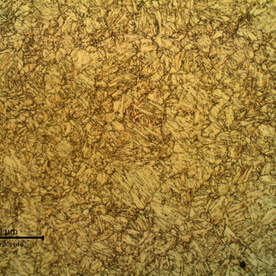 Micrographic detail of the tempered martensite.
