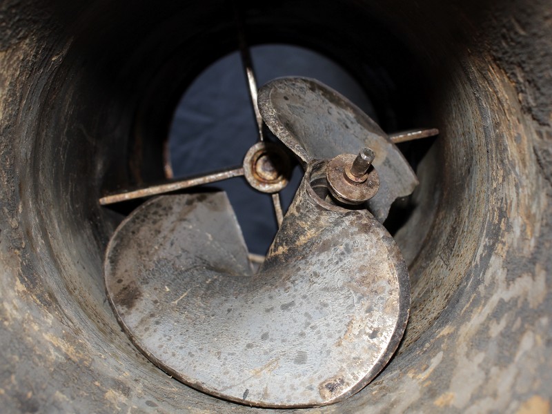 The titanium rotor blade of a flowmeter broke after two years in service in an acid environment, containing H2S.
